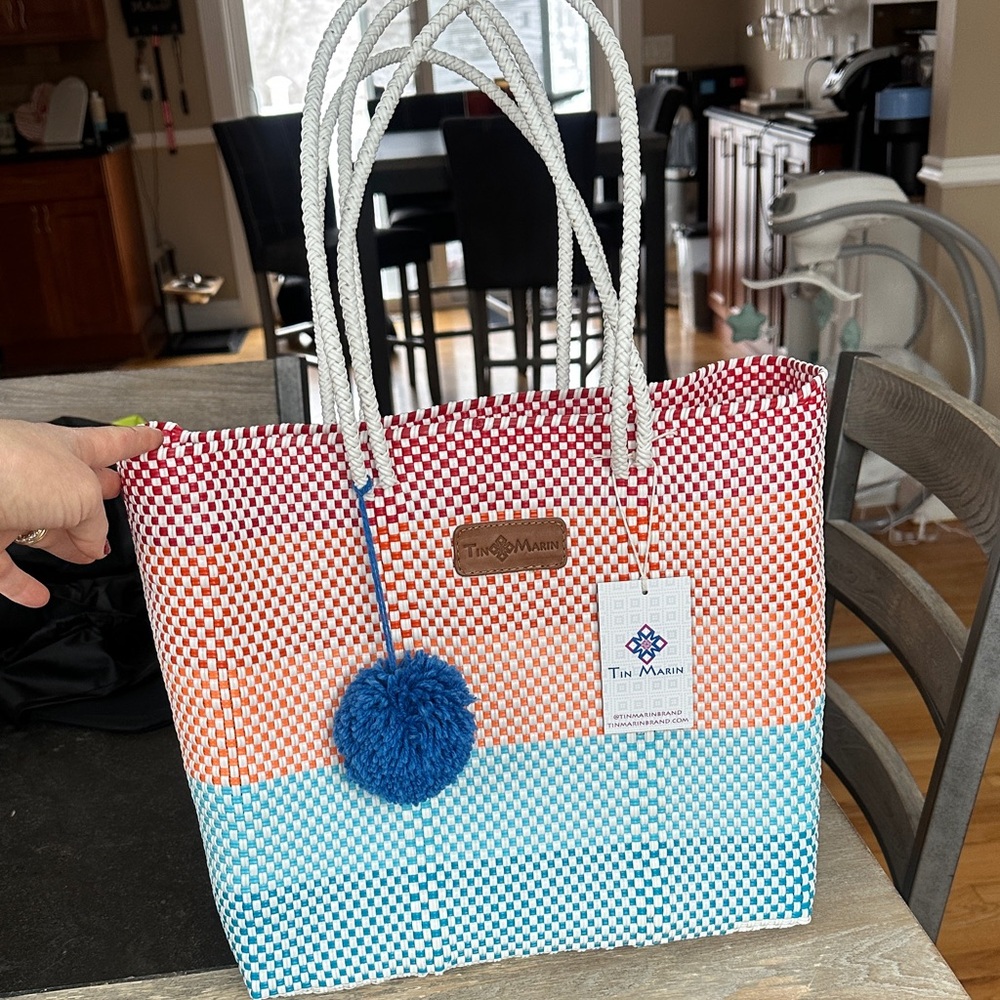 Tin Marin Sunrise Woven Tote Bag NWT